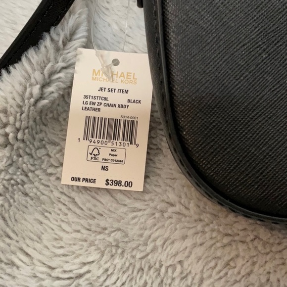 Michael Kors Black Cross Body Bag Jet Set Item , NWT - Picture 3 of 8